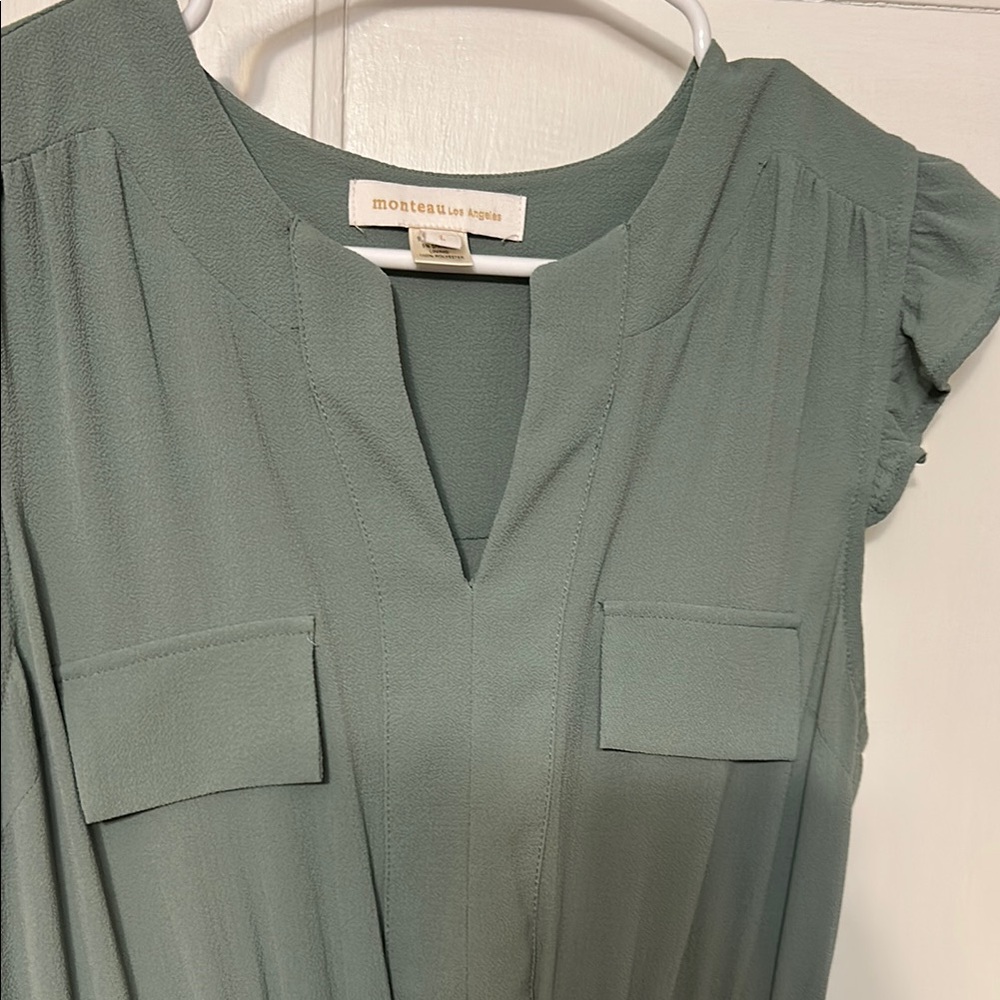 Monteau Sage Green Dress